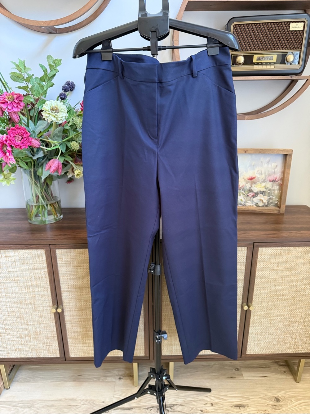 Chico's Emme Slim Leg Ankle Pants Passport Blue Size 3 Tall NWT